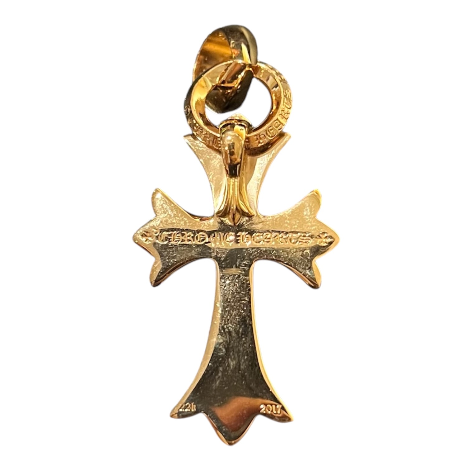 Chrome Hearts Emerald Heart Cross Pendant — alternate view