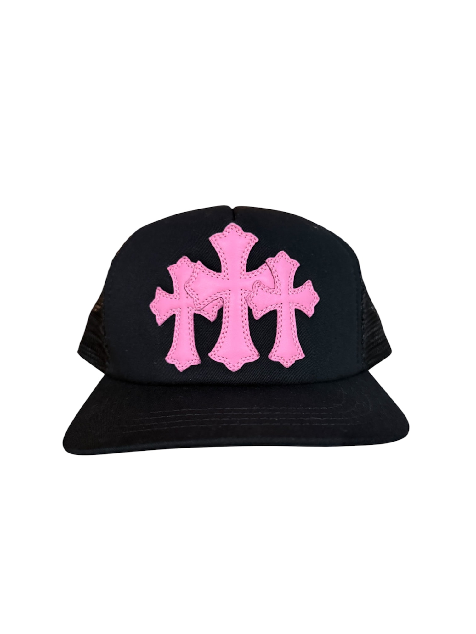 Chrome Hearts Pink Triple Cross Trucker