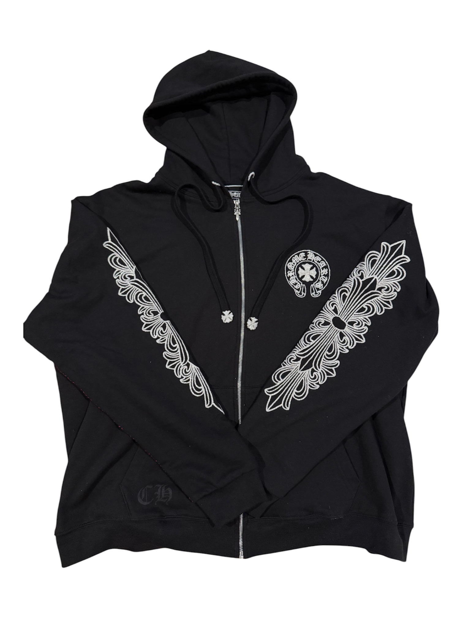 Chrome Hearts Rhine Stone Beaded Zip