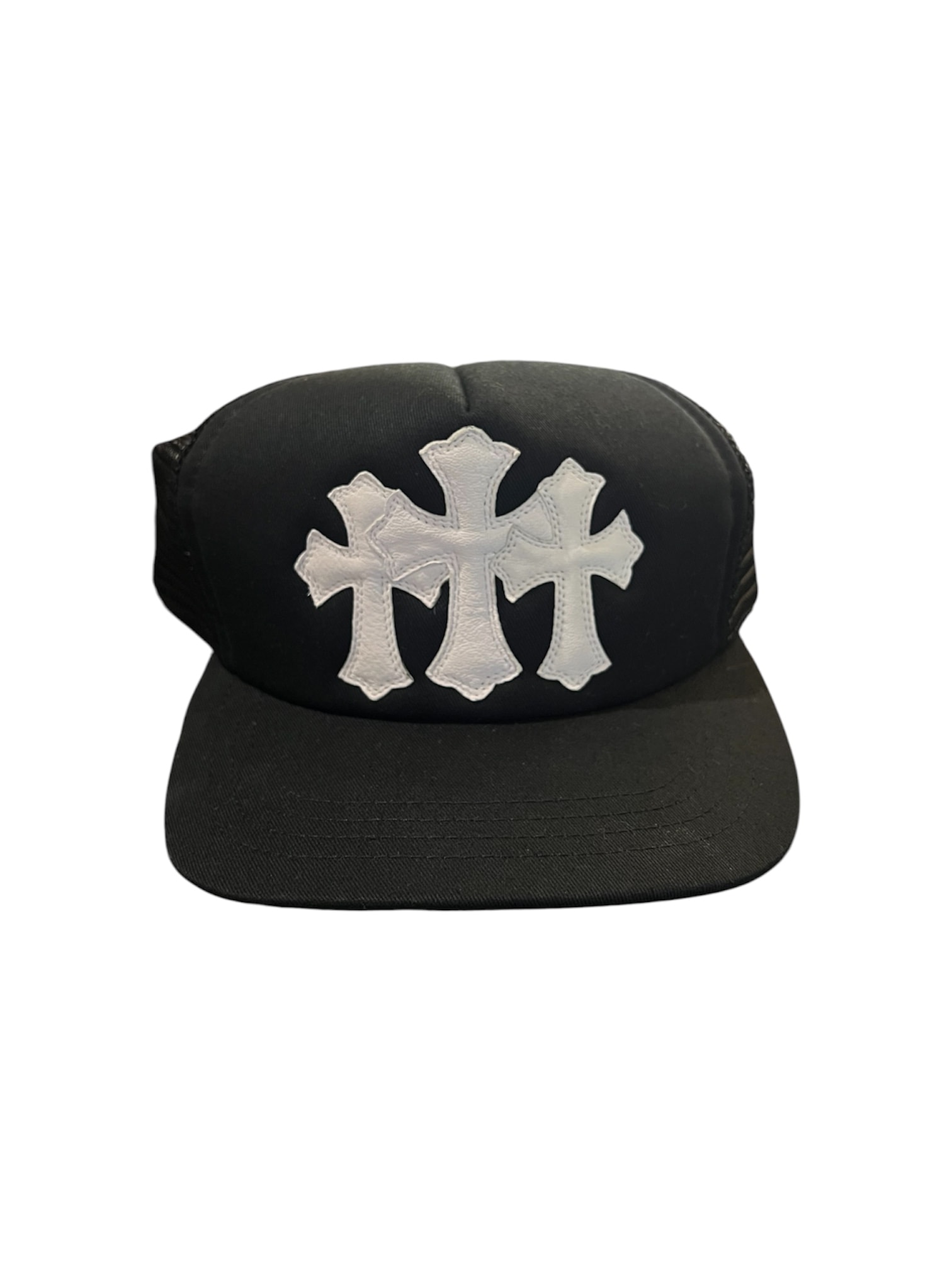 Chrome Hearts White Triple Cross Trucker