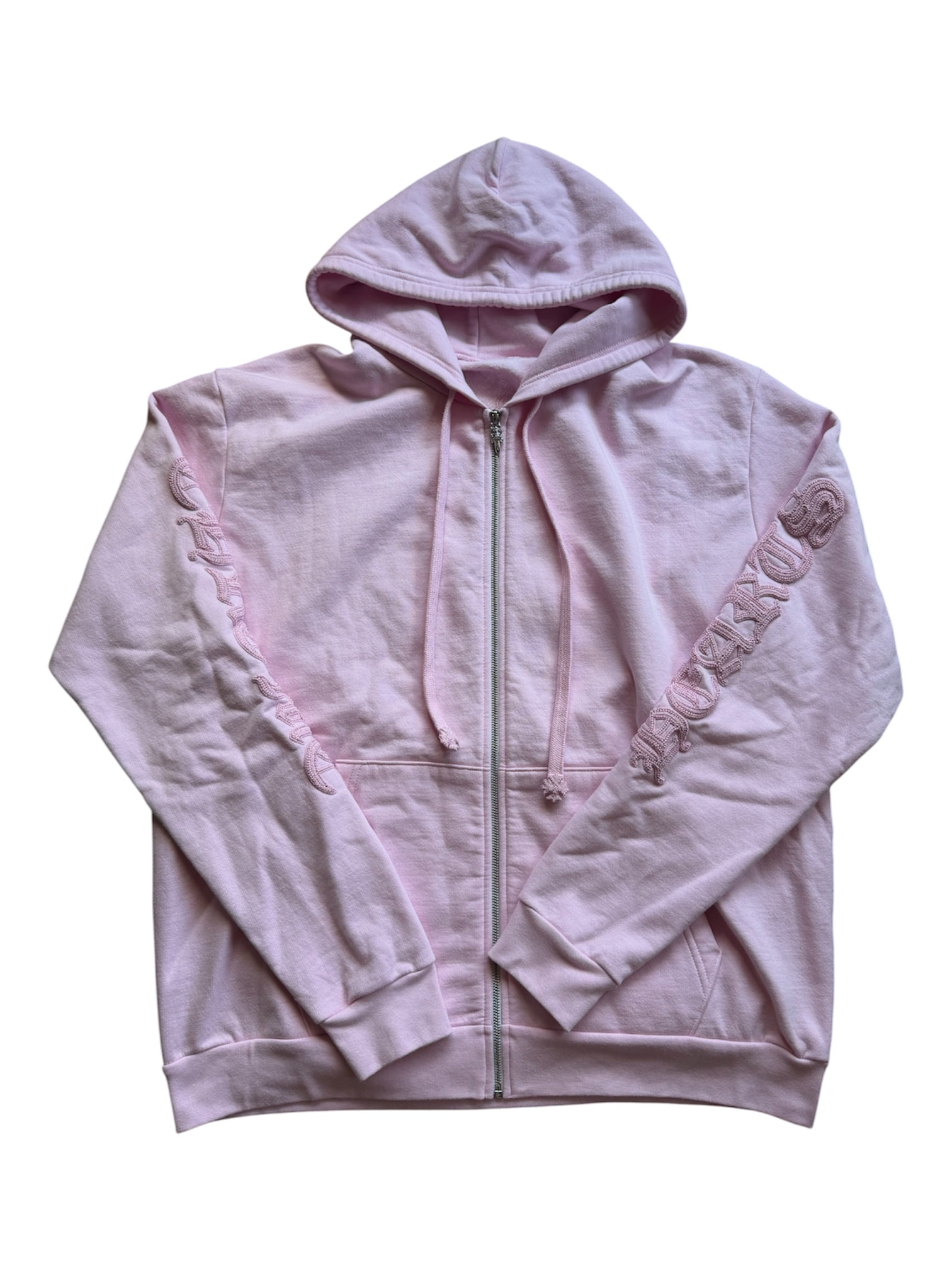 Chrome Hearts Pink Vine Dagger Beaded Zip